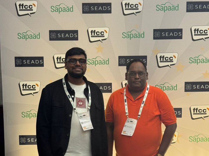 Sridhar Veepuri, founder of Saffron Royal, with Coach Karthikeyan Selvaraj